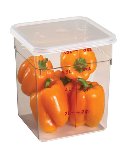Cambro 8SFSCW135 Hộp Đựng Thực Phẩm Vuông CamSquare® 7.6 lít - Polycarbonate, Trong Suốt