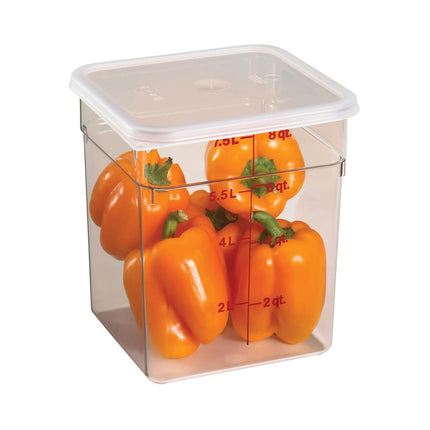 Cambro 8SFSCW135 Hộp Đựng Thực Phẩm Vuông CamSquare® 7.6 lít - Polycarbonate, Trong Suốt