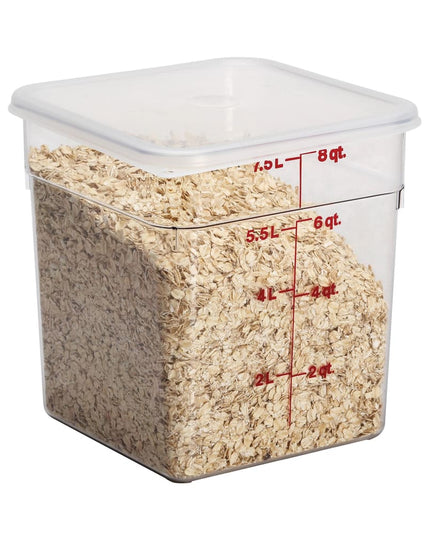 Cambro 8SFSCW135 Hộp Đựng Thực Phẩm Vuông CamSquare® 7.6 lít - Polycarbonate, Trong Suốt