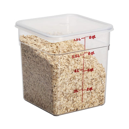 Cambro 8SFSCW135 Hộp Đựng Thực Phẩm Vuông CamSquare® 7.6 lít - Polycarbonate, Trong Suốt
