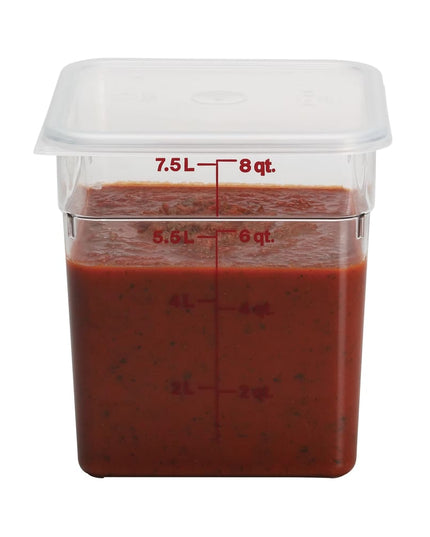 Cambro 8SFSCW135 Hộp Đựng Thực Phẩm Vuông CamSquare® 7.6 lít - Polycarbonate, Trong Suốt