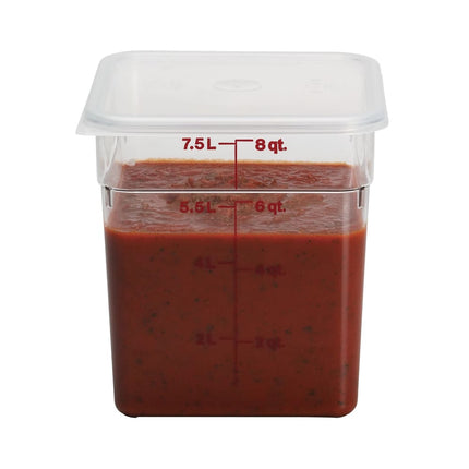 Cambro 8SFSCW135 Hộp Đựng Thực Phẩm Vuông CamSquare® 7.6 lít - Polycarbonate, Trong Suốt