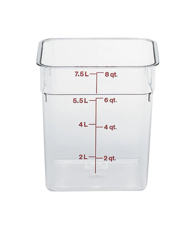 Cambro 8SFSCW135 Hộp Đựng Thực Phẩm Vuông CamSquare® 7.6 lít - Polycarbonate, Trong Suốt