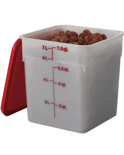 Cambro 8SFSP148 Hộp Đựng Thực Phẩm Vuông 7.6 lít - CamSquare®, Trắng Tự Nhiên