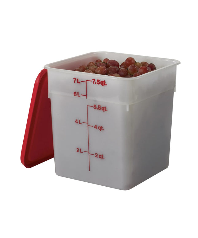 Cambro 8SFSP148 Hộp Đựng Thực Phẩm Vuông 7.6 lít - CamSquare®, Trắng Tự Nhiên