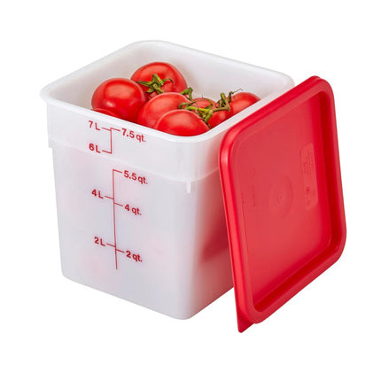 Cambro 8SFSP148 Hộp Đựng Thực Phẩm Vuông 7.6 lít - CamSquare®, Trắng Tự Nhiên