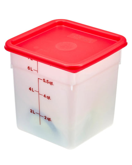 Cambro 8SFSP148 Hộp Đựng Thực Phẩm Vuông 7.6 lít - CamSquare®, Trắng Tự Nhiên