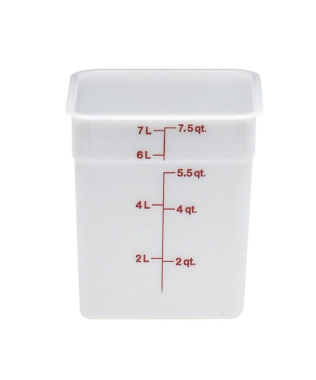 Cambro 8SFSP148 Hộp Đựng Thực Phẩm Vuông 7.6 lít - CamSquare®, Trắng Tự Nhiên