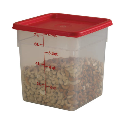 Hộp Đựng Thực Phẩm Vuông Cambro 8SFSPP190 7.6 lít - CamSquare®, Trong Mờ