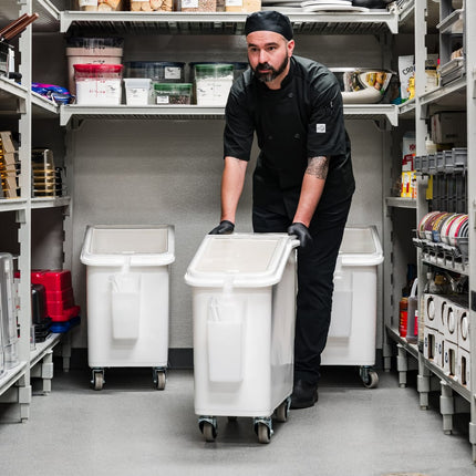 Thùng Đựng Nguyên Liệu Di Động Cambro IBS20148 Dung Tích 79 Lít Nắp Trong/Đáy Trắng