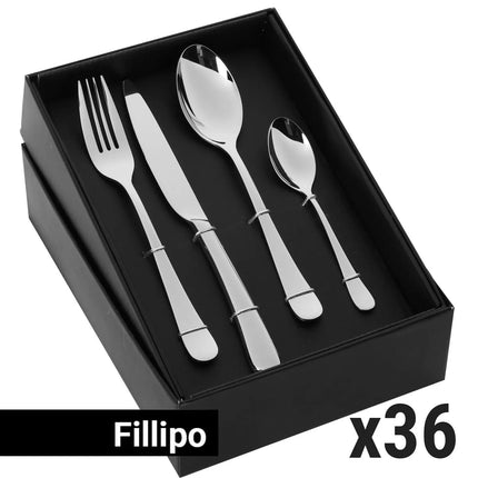 (144 pcs) Cutlery set - GGM Gastro Fillipo - 18/10 stainless steel - For 36 people