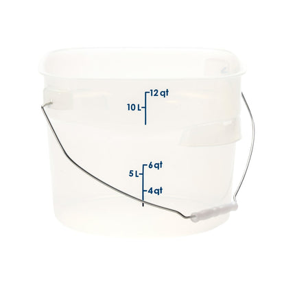 Cambro PWB12PROPP190 Xô Đựng Thực Phẩm CamRound® FreshPro 11.4 lít. Tay Xách - Nhựa Polypropylene Trong Mờ