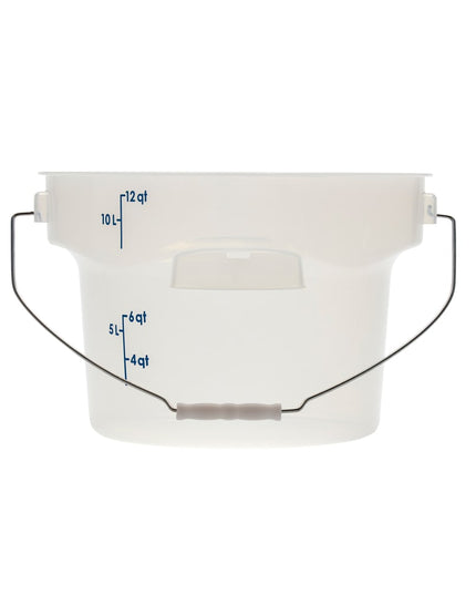 Cambro PWB12PROPP190 Xô Đựng Thực Phẩm CamRound® FreshPro 11.4 lít. Tay Xách - Nhựa Polypropylene Trong Mờ