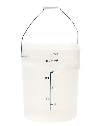 Thùng Đựng Thực Phẩm Cambro PWB18PROPP190 17 lít. CamRound® FreshPro Quai Xách - Polypropylene, Trong Mờ