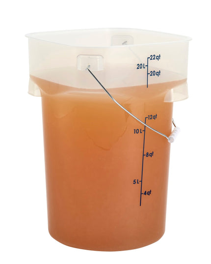Cambro PWB22PROPP190 Thùng Đựng Thực Phẩm CamRound® FreshPro 20.8 lít. Quai Xách - Polypropylene, Trong Mờ