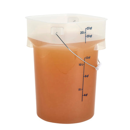 Cambro PWB22PROPP190 Thùng Đựng Thực Phẩm CamRound® FreshPro 20.8 lít. Quai Xách - Polypropylene, Trong Mờ