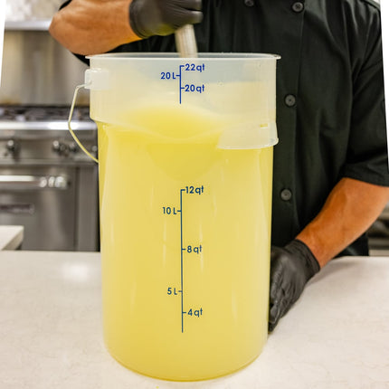 Cambro PWB22PROPP190 Thùng Đựng Thực Phẩm CamRound® FreshPro 20.8 lít. Quai Xách - Polypropylene, Trong Mờ