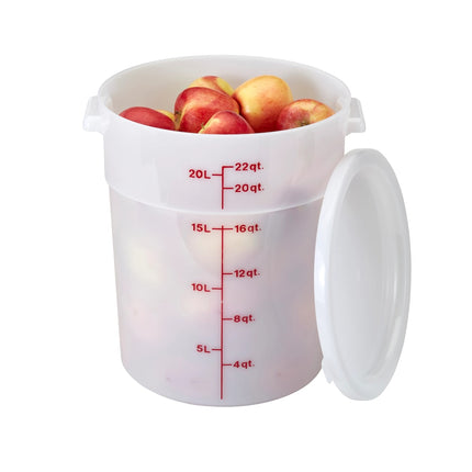 Cambro RFS22148 Hộp Đựng Thực Phẩm Tròn 20.8 lít - Trắng Tự Nhiên