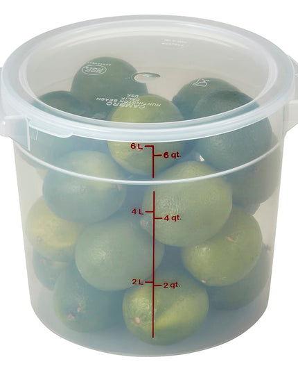 Nắp Cambro RFSC6PP190 Cho Hộp Đựng Thực Phẩm Trong Suốt 6 & 7.6 lít Nhựa Polypropylene Trong Mờ