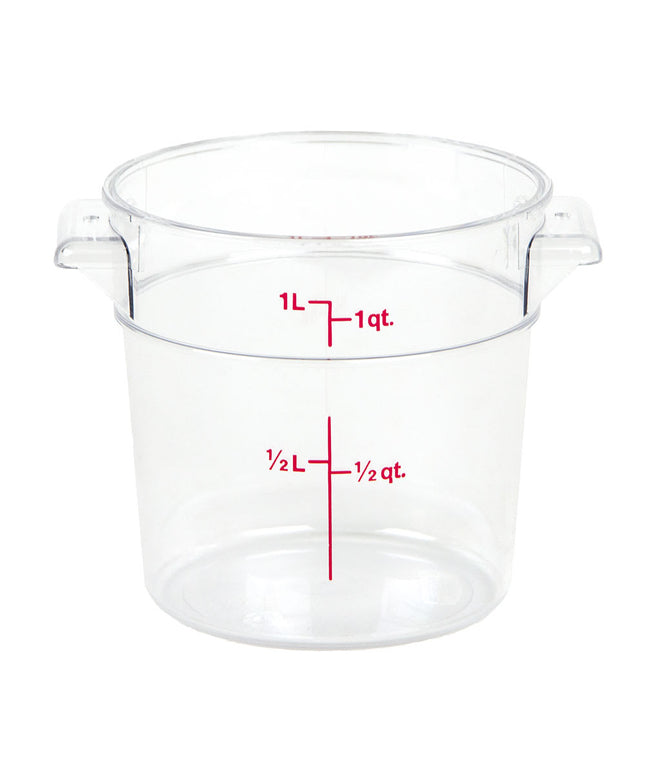 Hộp Đựng Thực Phẩm Tròn Camwear Cambro RFSCW1135 0.9 lít - Trong Suốt
