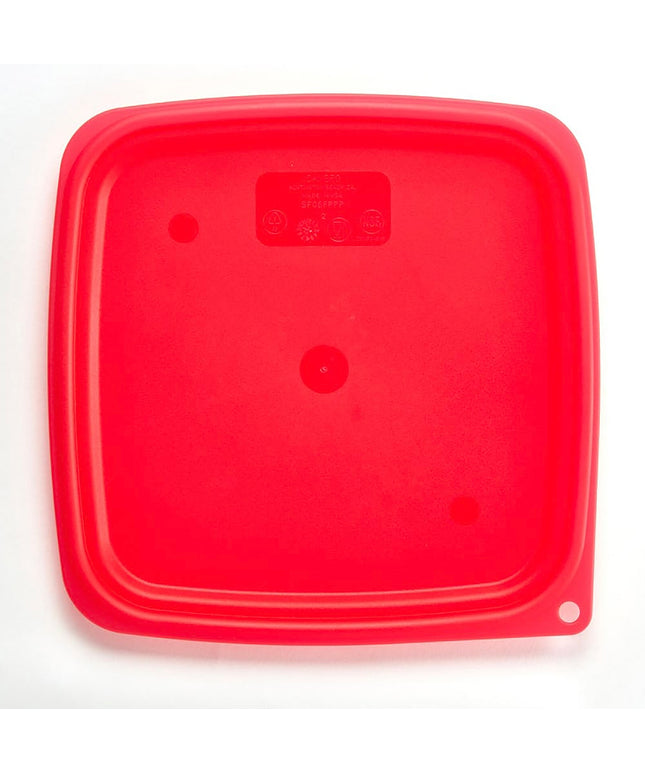 Nắp Cambro SFC6FPPP266 CamSquare® FreshPro Cho Hộp Đựng 6 & 7.6 lít, Polyethylene, Đỏ Trong Mờ