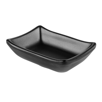 Đĩa đựng nước chấm melamine mờ GET SD-3828-BK Nara 10 x 7 cm 59 ml - Màu đen, Thùng 24 cái