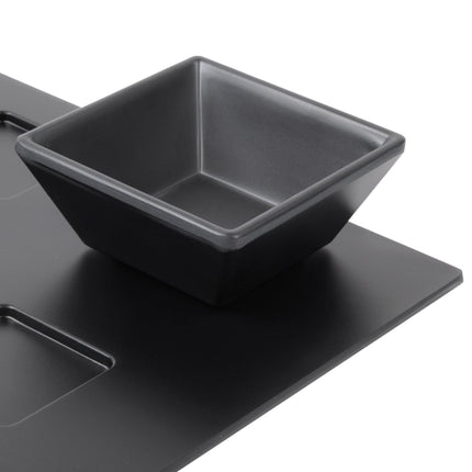 Chén ramekin melamine vuông Elite Global Solutions Zen JW33 màu đen 118 ml - Thùng 6 cái