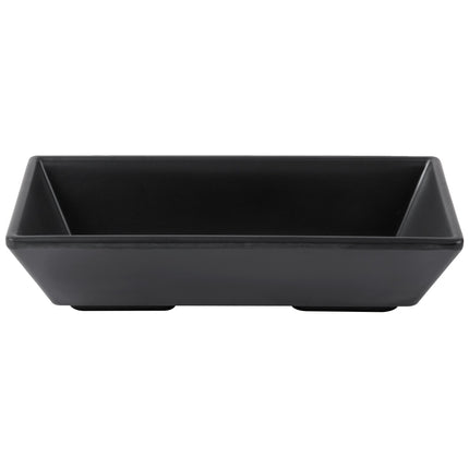 Đồ dùng melamine phong cách Á Đông Elite Global Solutions JW36 Zen 237 ml đen chữ nhật melamine chén nhỏ - Thùng 6 cái