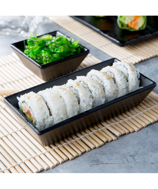 Đồ dùng melamine phong cách Á Đông Elite Global Solutions JW36 Zen 237 ml đen chữ nhật melamine chén nhỏ - Thùng 6 cái