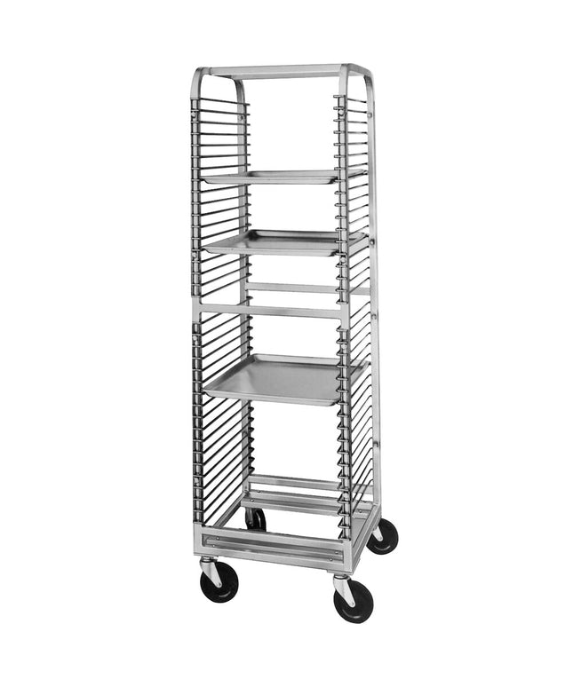 Giá đựng khay bánh / khay nướng nạp đầu thép không gỉ Channel 560NS 36 khay với ray dây thép - Lắp sẵn