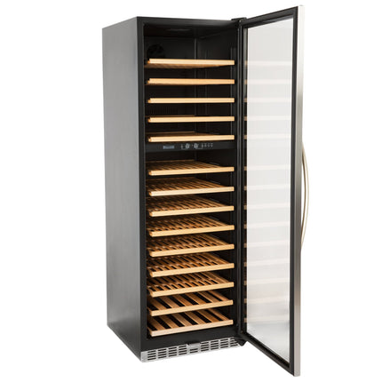 Tủ bảo quản rượu vang cửa kính hai vùng nhiệt Eurodib USF168D 154 chai