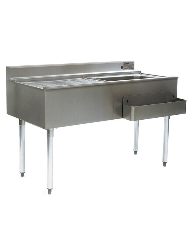 Bàn thao tác pha chế cocktail thép không gỉ Eagle Group 2200 Series CWS5-22R 152 cm - thùng đá bên phải