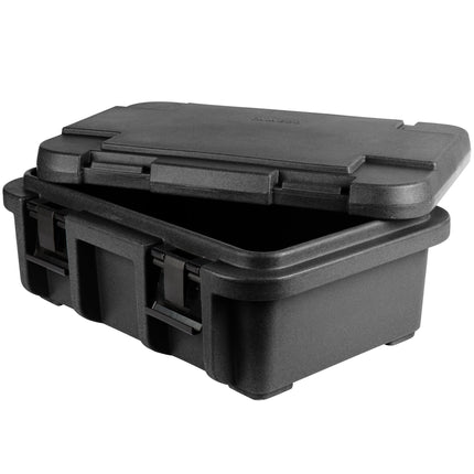 Thùng giữ nhiệt vận chuyển khay thực phẩm nạp từ trên, sâu 15 cm Cambro Camcarrier Ultra Pan Carrier UPC160110 màu đen