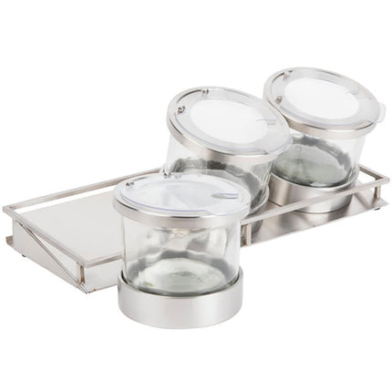 Khay Trang Trí Quầy Bar Cal-Mil 1850-5-55NL (3) Ngăn - Nắp Có Rãnh