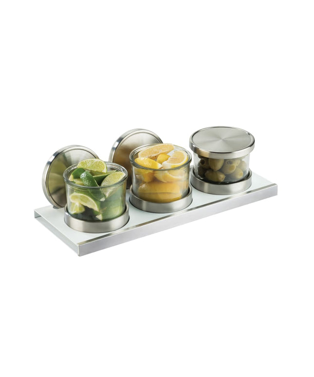 Khay Trang Trí Quầy Bar 3 Ngăn Cal-Mil 3492-4-15NL Nắp Có Rãnh