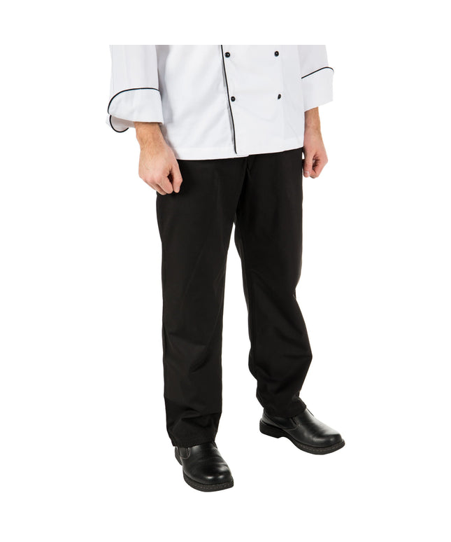 Quần đầu bếp nam ly xếp đen Mercer Culinary Renaissance® M62100BK - 1XL