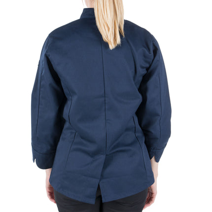 Áo bếp nữ tay dài Mercer Culinary Millennia M60020NB màu xanh navy có thể in logo - 3X