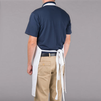 Tạp dề yếm dài điều chỉnh được vải poly-cotton có thể tùy chỉnh Chef Revival trắng