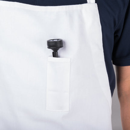 Tạp dề yếm dài điều chỉnh được vải poly-cotton có thể tùy chỉnh Chef Revival trắng