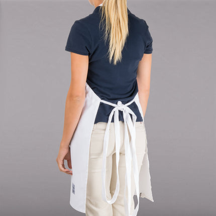 Tạp dề yếm dài điều chỉnh được vải poly-cotton có thể tùy chỉnh Chef Revival trắng
