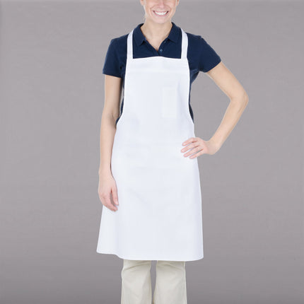 Tạp dề yếm vải poly-cotton tiết kiệm có thể tùy chỉnh Chef Revival trắng, 1 túi