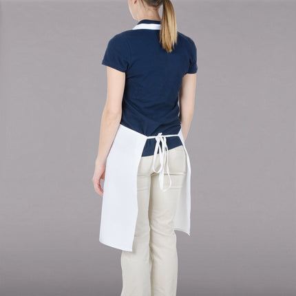 Tạp dề yếm vải poly-cotton tiết kiệm có thể tùy chỉnh Chef Revival trắng, 1 túi