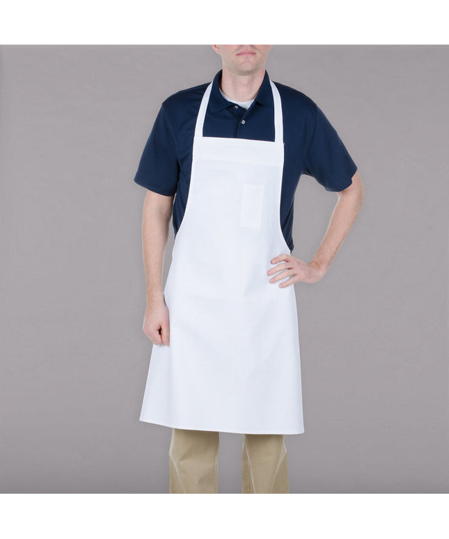 Tạp dề yếm vải poly-cotton tiết kiệm có thể tùy chỉnh Chef Revival trắng, 1 túi