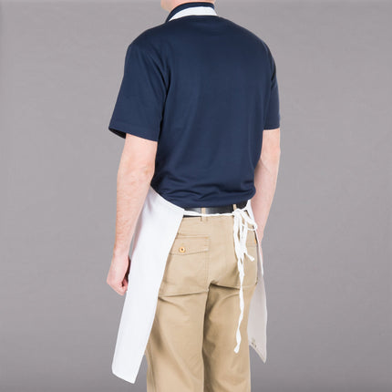 Tạp dề yếm dài vải poly-cotton tiết kiệm có thể tùy chỉnh Chef Revival trắng
