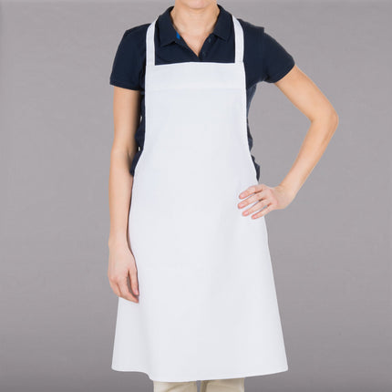 Tạp dề yếm dài vải poly-cotton tiết kiệm có thể tùy chỉnh Chef Revival trắng