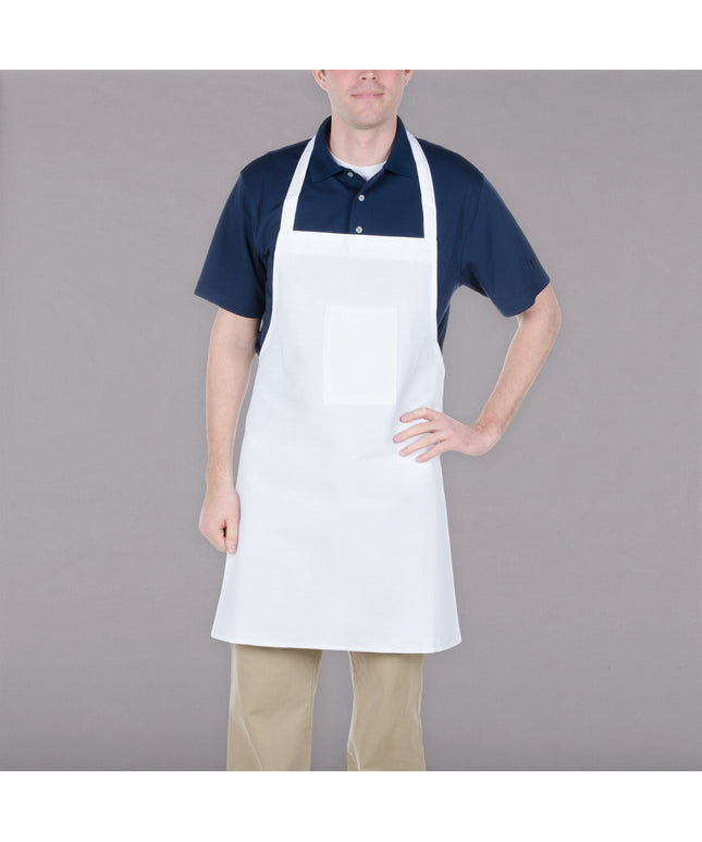 Tạp dề yếm bản rộng vải poly-cotton có thể tùy chỉnh Chef Revival trắng, 1 túi