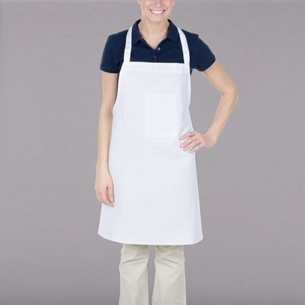 Tạp dề yếm bản rộng vải poly-cotton có thể tùy chỉnh Chef Revival trắng, 1 túi