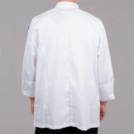Áo bếp unisex màu trắng khuy vải thắt nút tùy chỉnh Chef Revival Bronze J050 - size XL