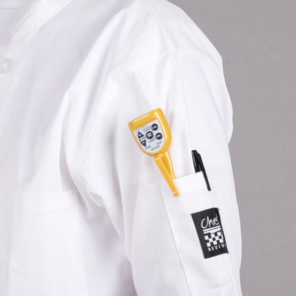Áo bếp tay ngắn unisex có thể tùy chỉnh Chef Revival Bronze J105 màu trắng - 3XL