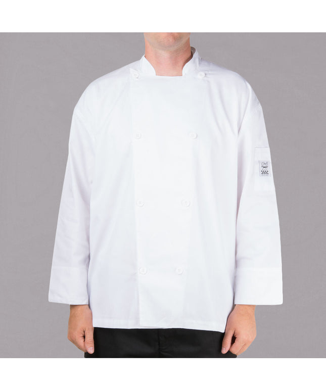 Áo bếp tay dài unisex Chef Revival Silver J200 trắng lưng lưới, tùy chỉnh - 2XL